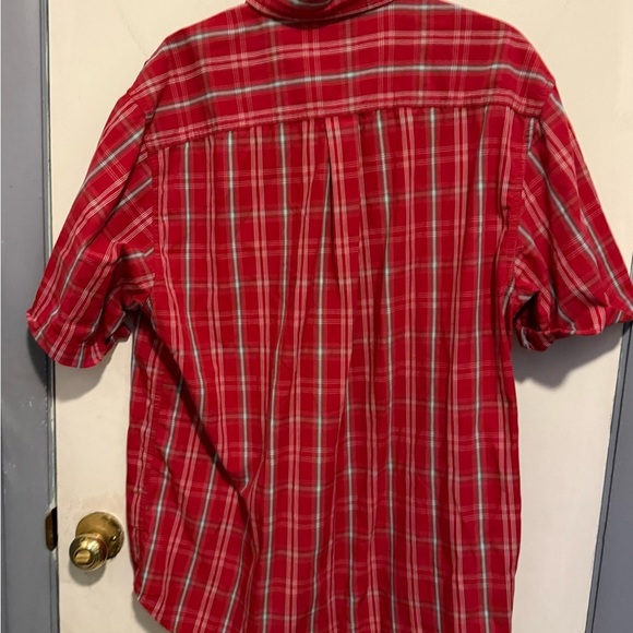 Carhartt Men's Vibrant Red Plaid Button Down Shirt - Picture 2 of 4
